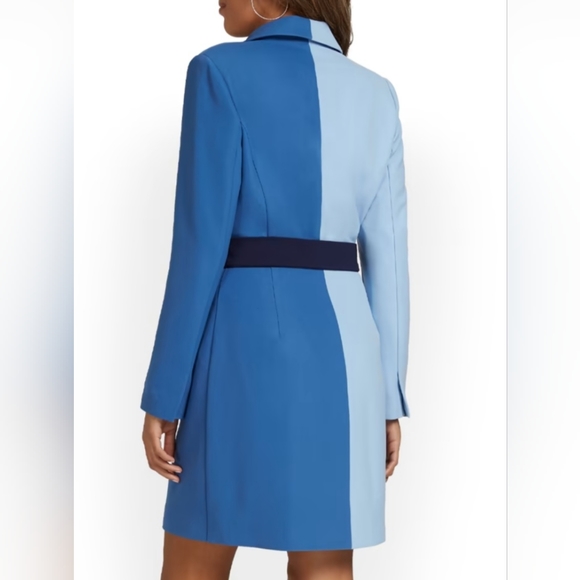Colorblock Belted Blazer Dress - NY & Co. Size small - Picture 4 of 5